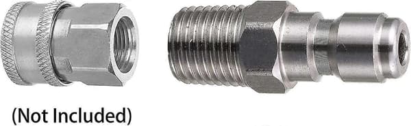 Högtryckstvättkoppling, snabbkopplingsplugg, 1/4 tums hane Npt-koppling, 5000 Psi, 2 st silver
