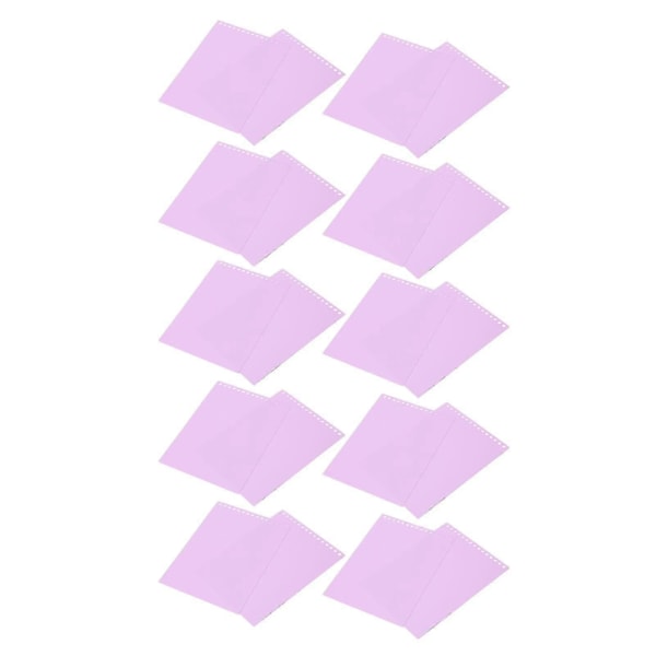 20 kpl A5 poikittainen PP-kansio irtolehdille - irrotettava, vedenpitävä - mukava kahva - taro-violetti
