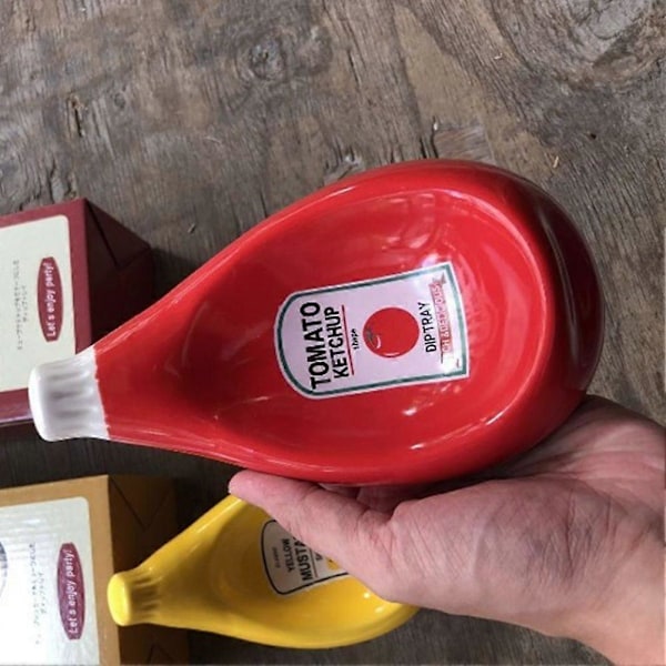 Unika Formade Keramiska Dippsåstallrikar, Sallads Ketchup Tallrikar, Söta Senapstallrikar Trendig Bordsdekoration