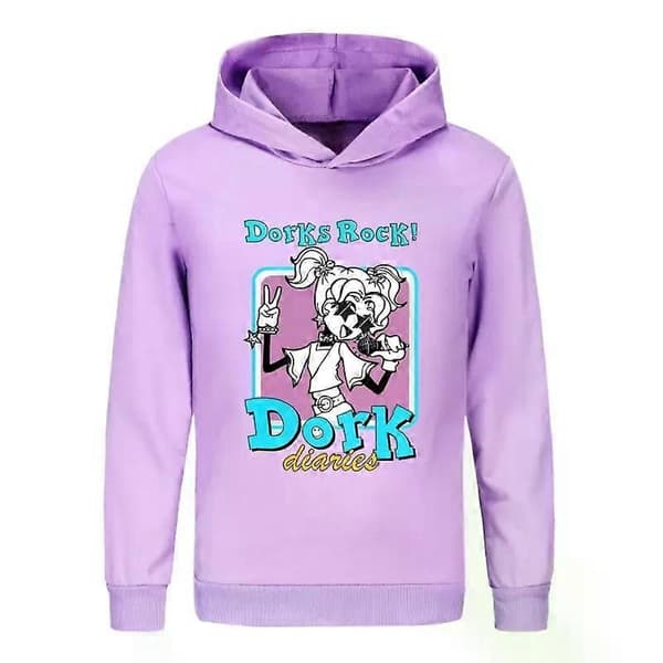 Dork Diaries hættetrøje til børn purple 130