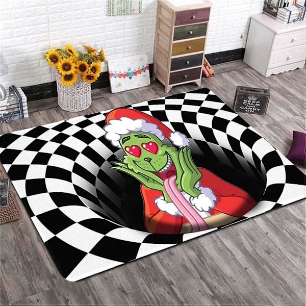 Joulukoriste sisä- ja ulkokäyttöön, 3D-visuaalinen illuusio matto