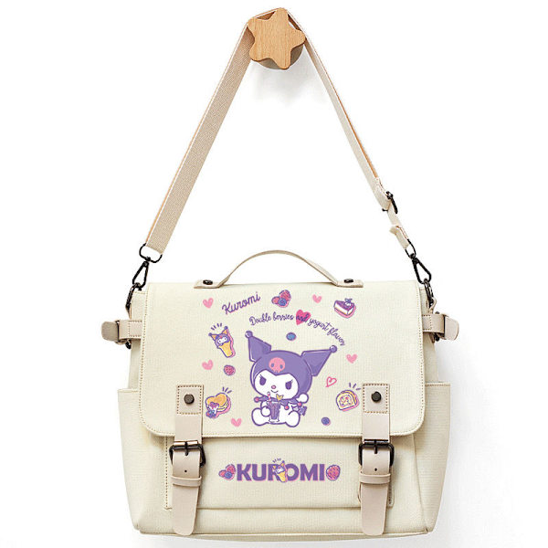 Sanrio Kuromi Söt Tecknad Axelremsväska för Kvinnor White
