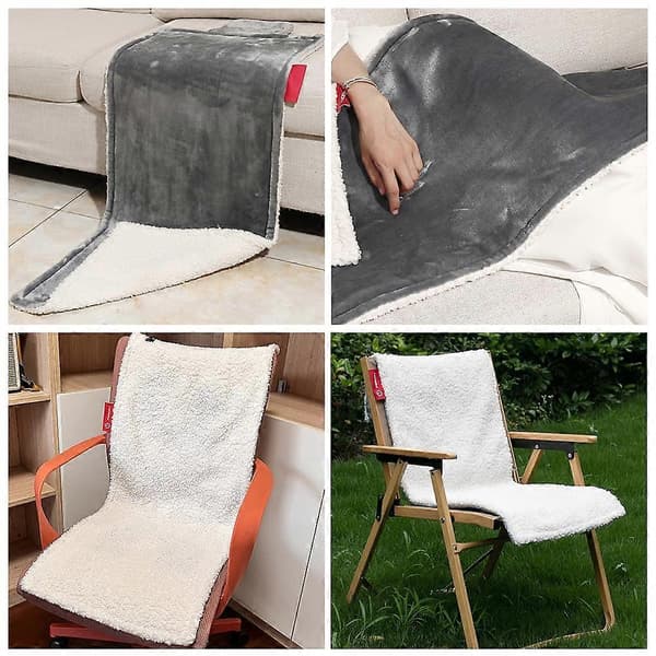 Flanell Uppvärmd Sittdyna USB-driven Vinter Stol Soffa Värmare Sittdynor Gray