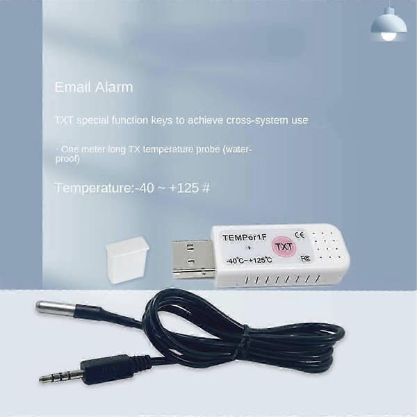 USB Termometer Computer Temperatur Sensor Temperatur Probe Akvarium Industri Fjernmonitor TEMPer1F