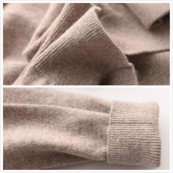 Miesten kashmirneule syksy talvi pehmeä lämmin jersey-pusero Hombre Pull Homme Hiver V-kaula-aukko O-kaula-aukko neulotut neuleet Dark Grey M