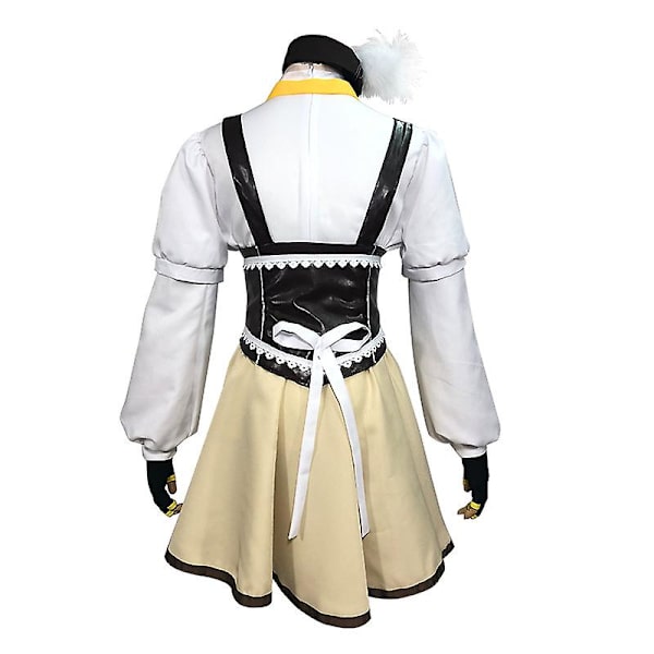 Puella Magi Madoka Magica Anime Cosplay Kostym Tomoe Mami Dam Kostym med Tillbehör Halloweenfest S