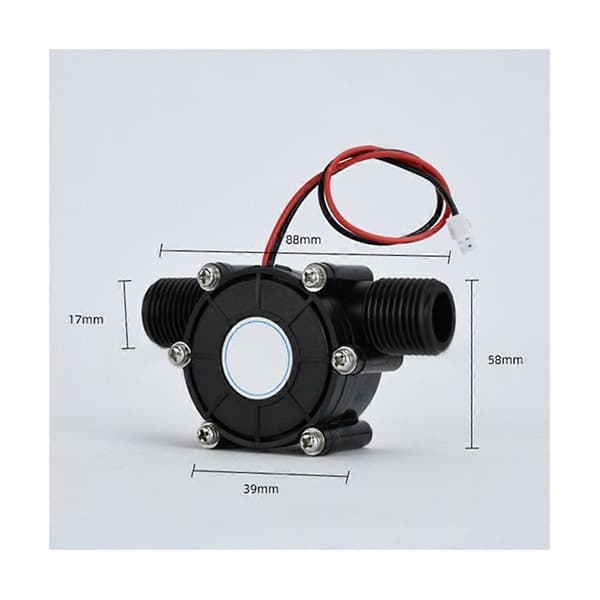 -Hydro Generator 80V 10W DC Vattenflödesgenerator Turbingenerator Vattenkraft Kranvattenflöde Hydrau