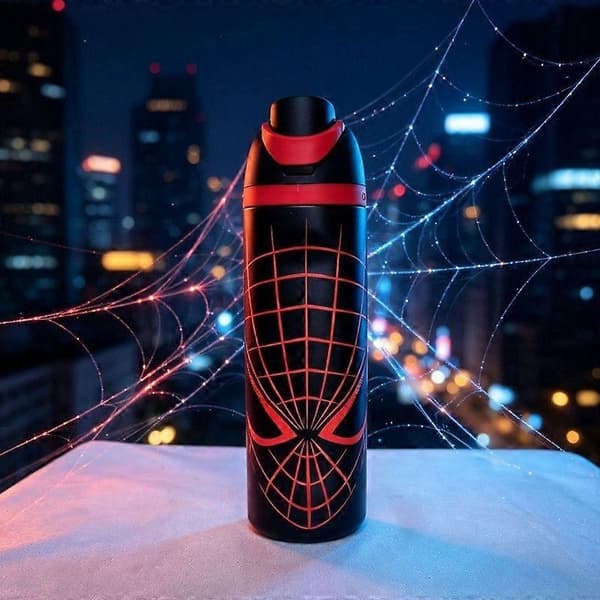 Owala Freesip 24/32oz Vandflaske Rustfrit Stål Sort Spider Man 24oz
