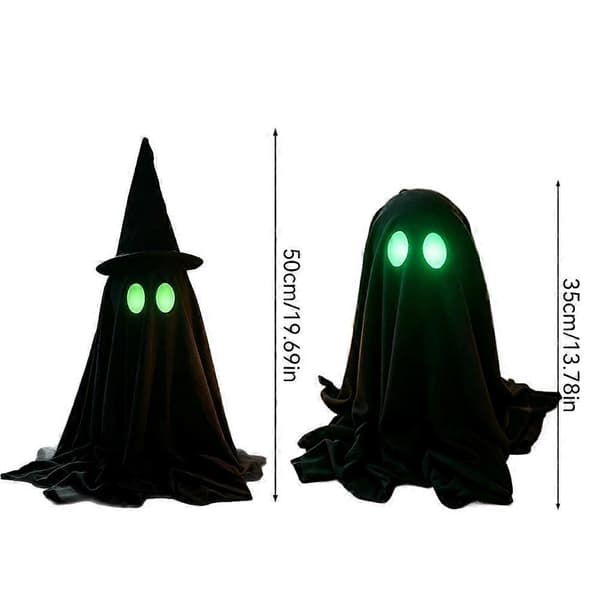 Lysende Spøkelsesdekorasjon for Halloween-festbord Skummelt Nattlys 35cm