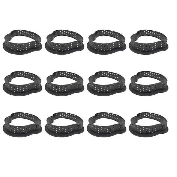 12 stk. Hjerteformede Tartringer Varmebestandige Perforerte Kake Mousse Ring Non Stick Bakeutstyr Mini Ca