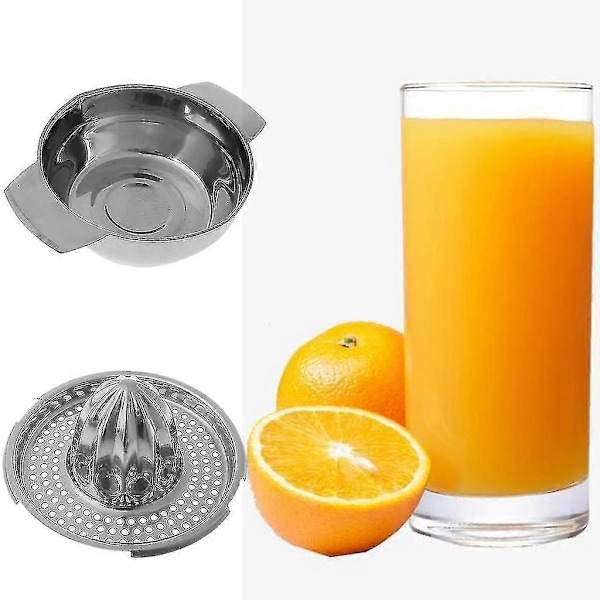 Manuel frugtpresser i rustfrit stål citruspresser manuel frugtpresser sølv