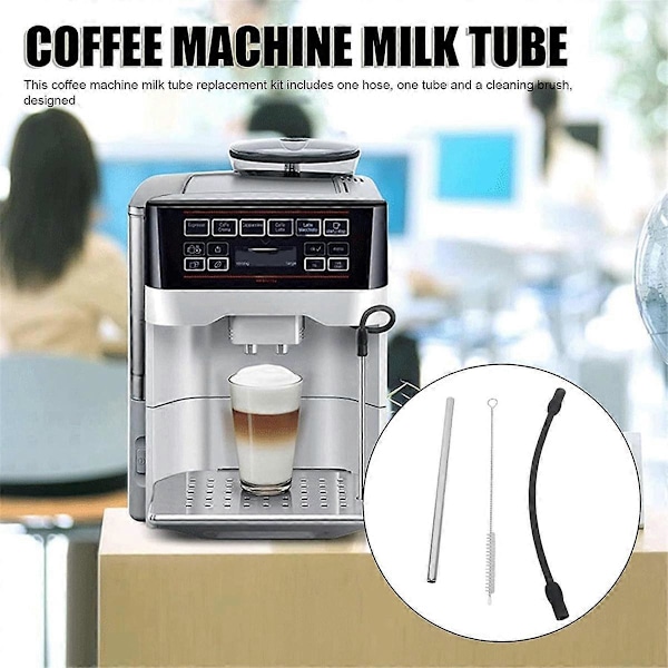 Helautomatisk kaffemaskin mjölkersättningsslang för och kaffemaskin mjölkslangrengöring