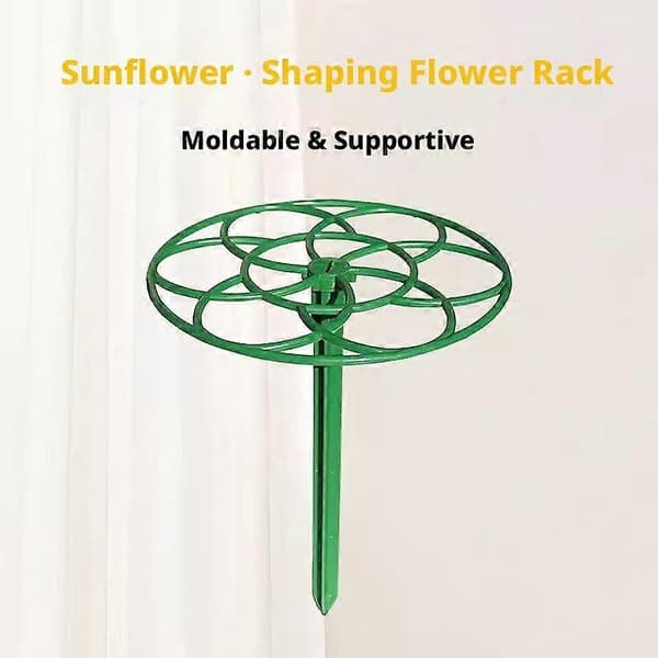 Stackable Plant Support - Sunflower Trellis, Green Plastic, Flower Pots, Balcony 1st