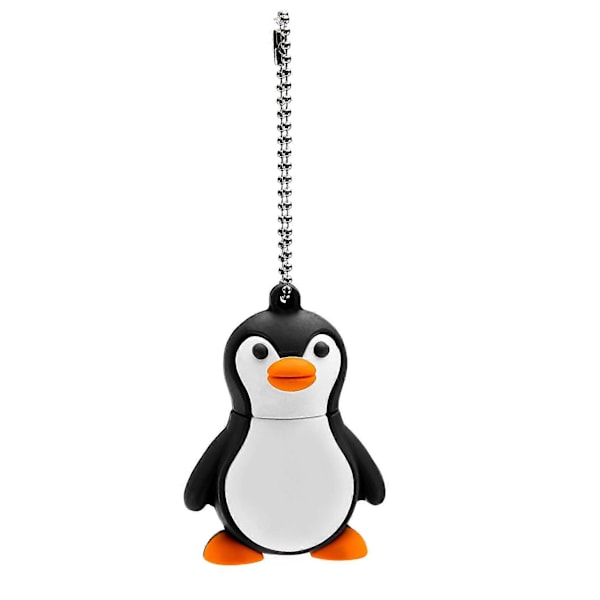 16GB Uutuus Söpö Pingviinivauva USB 2.0 Muistitikku Datan Tallennuslaite - Mustavalkoinen