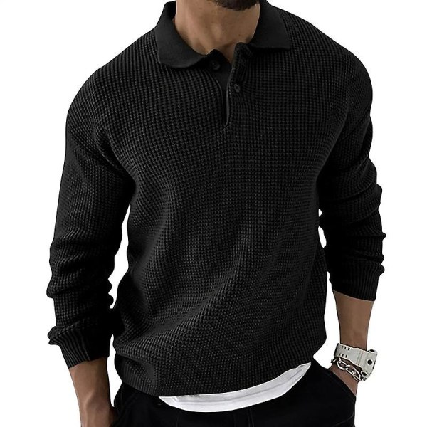 Höst Vinter Herrtröja Stickade Pikétröjor Slag Enfärgad Stickad Pullover Social Streetwear Casual Business Herrkläder Green M