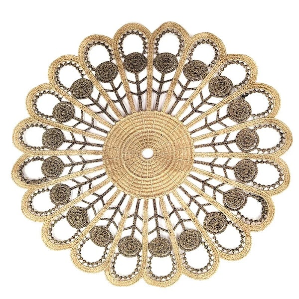 Nytt brodert dukbord brikke Jul rund bordbrikke kopp pad kaffekrus bryllup te coaster serviett brikke kjøkken EP06 Auburn 26-28cm