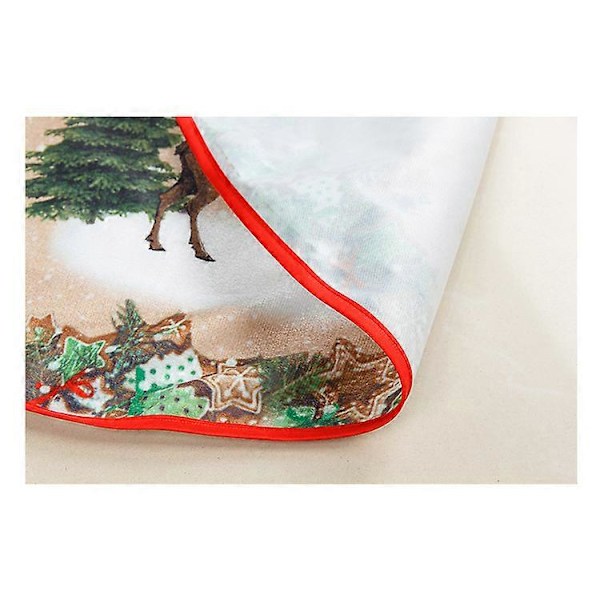 Julgransmatta med tryck 84cm digitaltryckt julgransförkläde julgransdekorationer scenlayout röd älg