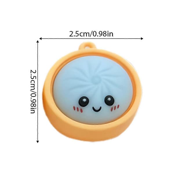 Dumpling Nøglering - Sprød Lyd Cremet Stressaflastende Fidget Clicker Nøglering B