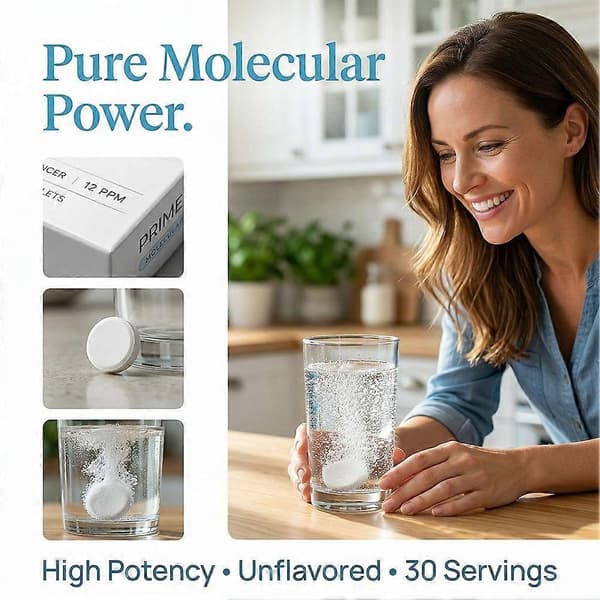 Molekylære hydrogenvanntabletter - Antioksidant og energiboost - 30 stk