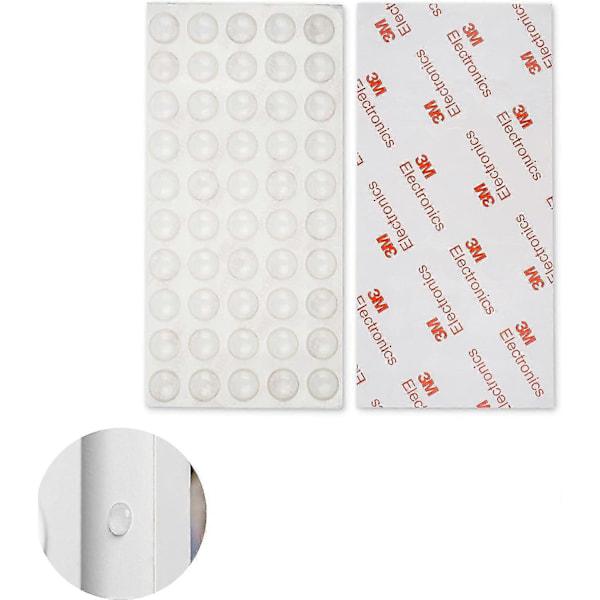 Silikonityynyt, 50 kpl pakkaus, 50 x 10 mm, läpinäkyvä, itseliimautuva vaimennustyyny, suojatulppa, huonekalutulppa kaappeihin, laatikoihin, oven pysäytin