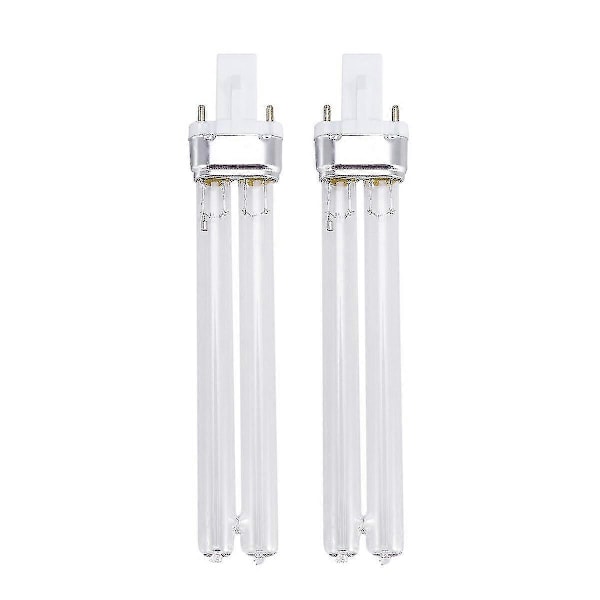 2 stk. 11W Ultraviolet UV Desinfektionslyslamper UV Steriliseringslyspærer til Sterilisator Akvarium (G23 Lampefod) - Yvan