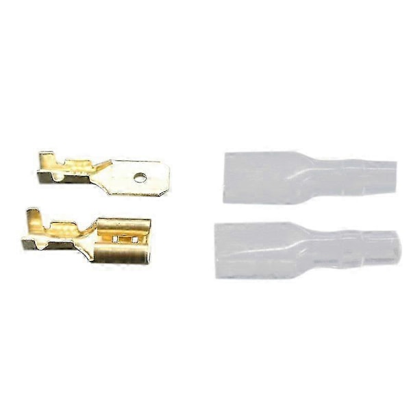 200 stk. hun- og han-spadestik crimp terminaler muffe ledningsviklingsstik til 22-16 AWG bil eller højttaler, 6,3 mm