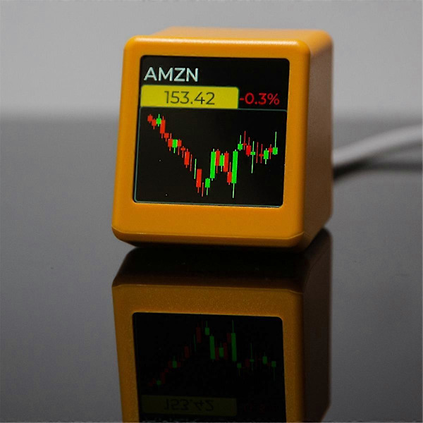 Til NerdMiner BitCoin Cryptocurrency Display Aktier, Valutakurs, Pris Ticker Vejr Tid Clock A