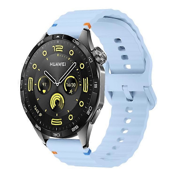 22mm silikoniranneke yhteensopiva Xiaomi Watch S4 Sport / Redmi Watch 5 Active Wave Design -älykellon rannekkeen kanssa LightBlue