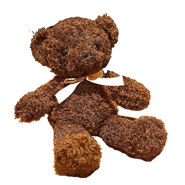 30 cm Kawaii Fluffy Teddy Bear Plyschdockor Härlig björn med C deep brown