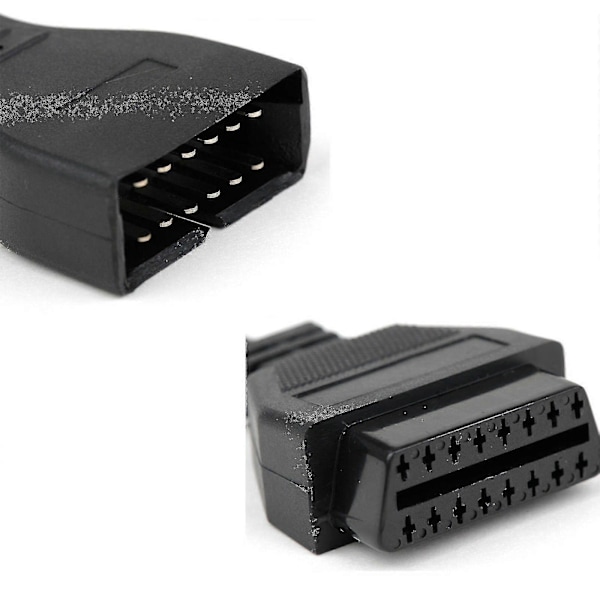 12-pinners Obd1 til Obd2 16-pinners adapterkabel