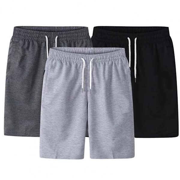 Cargo-shortsit, joustava vyötärö, ohuet, väljät, taskulliset, kiristysnyörilliset cargo-shortsit Dark Gray 4XL