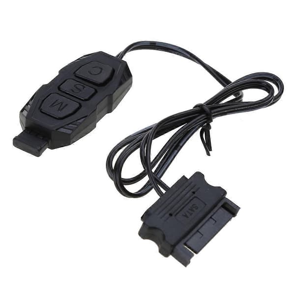 PC 5V 12V ARGB RGB Viftekontroll Sata Molex Strømforsyning Lysstripe Kontroller