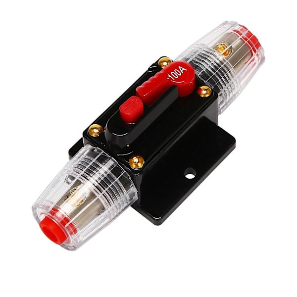 12V-24V Inline Automaattinen Virtakatkaisija 100A Manuaalinen Nollauskytkin Auton Audio Sulake