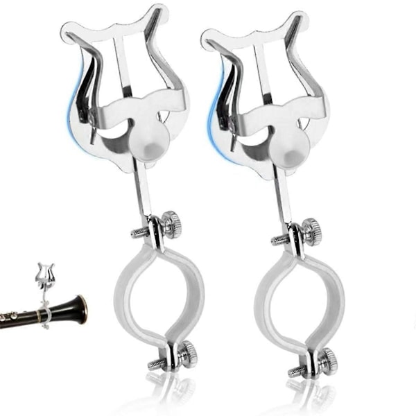 2 stk. Klarinett Lyre Holder Musikk Klemme for Marsjorkester Klarinett Noter
