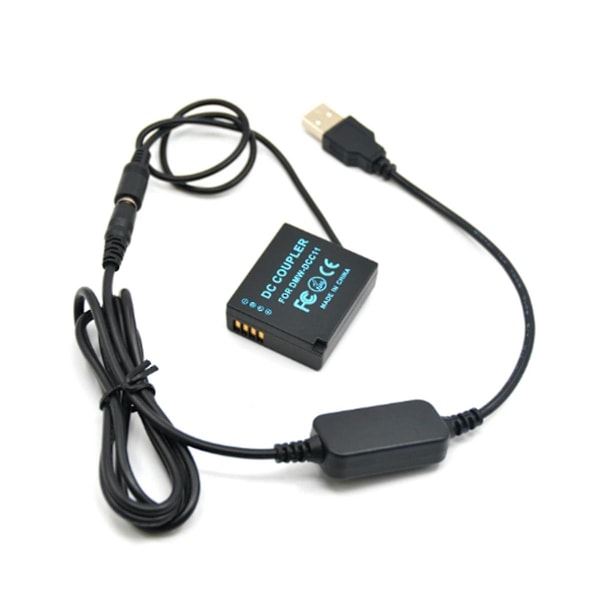 USB Type-C Kabel + DMW-DCC11 Blg10 Dummy Batteri til -GF6 GF5 GF3K TZ100 LX100 GX7 S6 S6K GX80 GX85 GX9