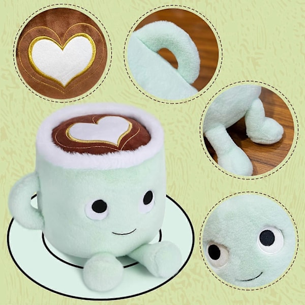 Latte Plyschleksak, Mjuk Kaffekoppsdocka, Mjuk Fluffig Leksak för Vänner - Alla Åldrar och Tillfällen