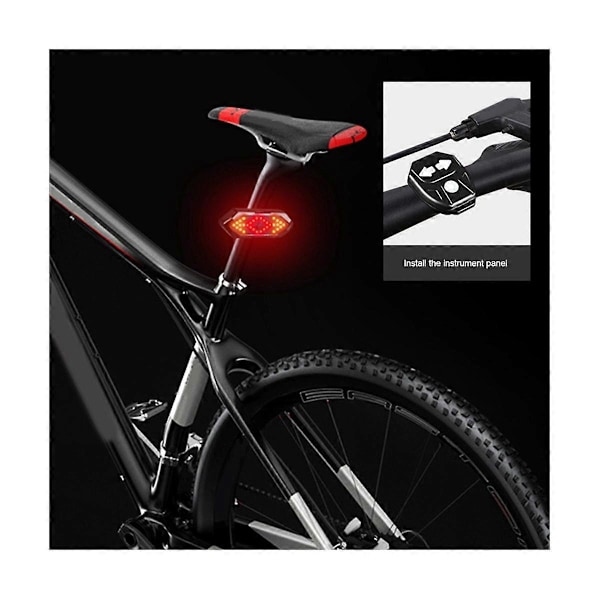 Elektrisk Scooter Blinkers, Fjärrkontroll Cykel LED Blinkers/Bakljus, Justerbar Riktning