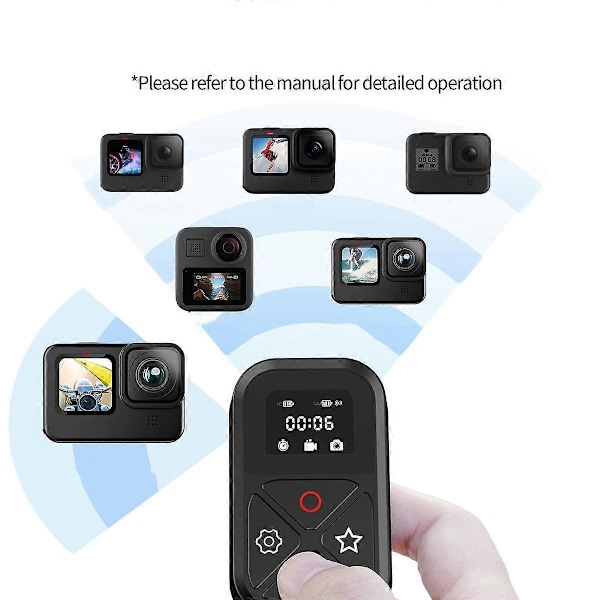 T10 80M Bluetooth-kaukosäädin Hero 11 10 9 8 Max -kameroille ja älypuhelimille, langaton
