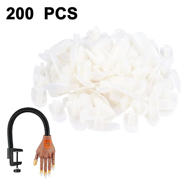 200 stk. Negleutstillings Manikyrutstyr For Fleksibel Negletrening
