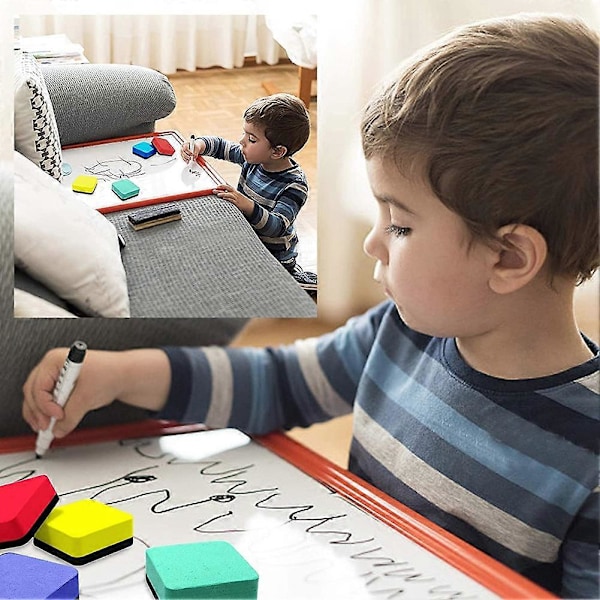Mini tavlevisker, 48-pakning magnetiske whiteboardviskere tavlevisker rengjøring for barn
