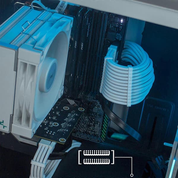 Gpu Pci-e Psu 8pin Strømforlængerkabel Sæt Til Bundkort 24pin + Cpu 8p