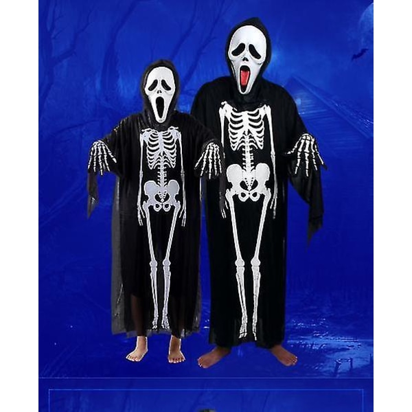 2 stk. Halloween Skelet Spøgelseskappe
