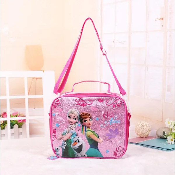 Spider-Man Barnskolväska Disney Frozen Elsa Princess Ryggsäck 3 Delar/Set Förskola Tecknad Skolväska only lunch bag