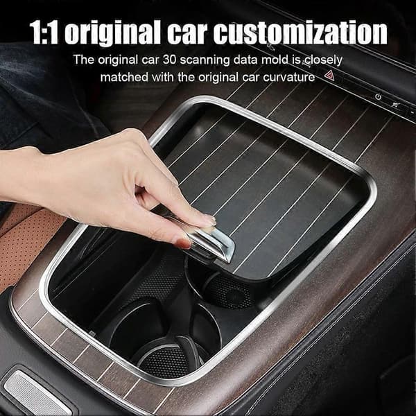 Kolfibermönster Konsol Växelpanel Trim för Mercedes E-klass E300L/E260L