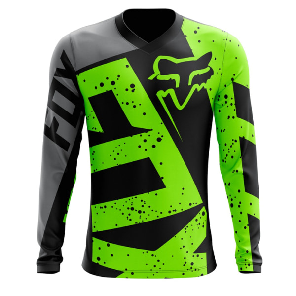 2023 sommer ny offroad mountainbike langærmet cykeltøj T-shirt green M
