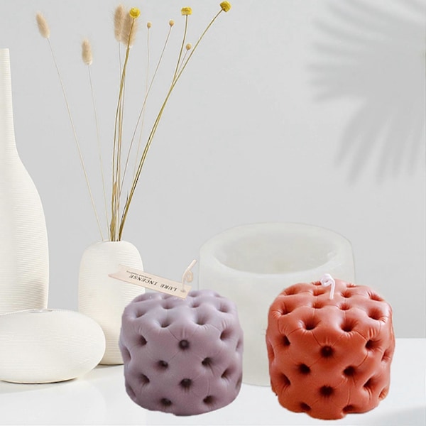 Lysform, 3D Mini Sofa Lys Silikoneform, DIY Aromaterapi Håndværk Fremstilling Form (85X70mm)