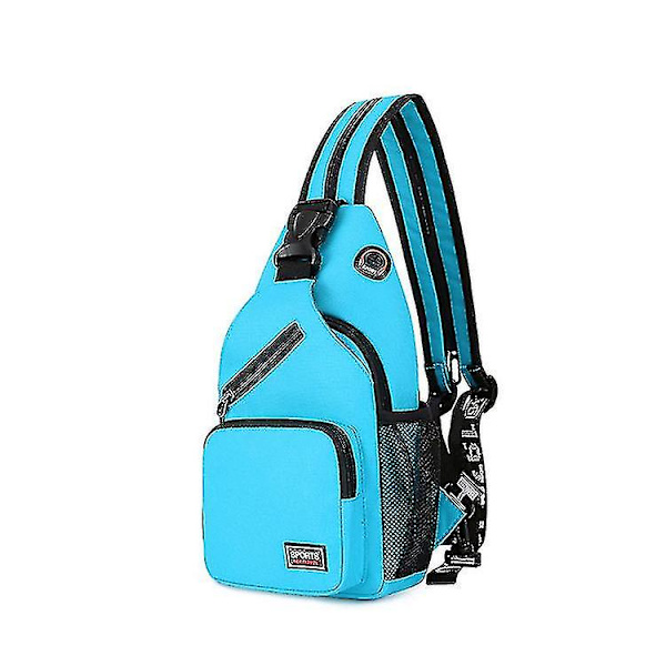 Liten Damryggsäck Casual Tjej Bröstväska Med Hörlurshål Reseryggsäck Multifunktionell Ryggsäck Lake blue