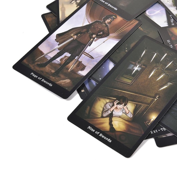 Tarotkort steampunk tarot bord kortstokk brettspill kort for familiesammenkomst fest spillekortspill Light grey
