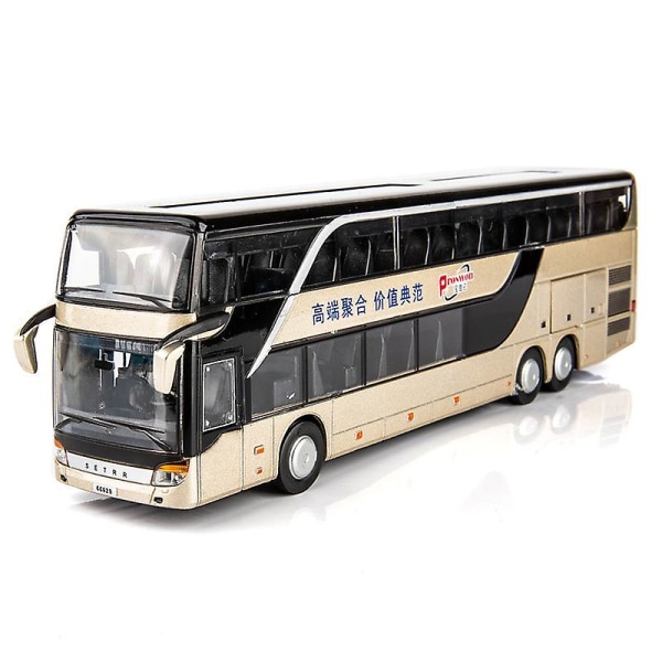 Mini Dubbeldäckarbuss Modellleksak för Barn med Ljus och Musik