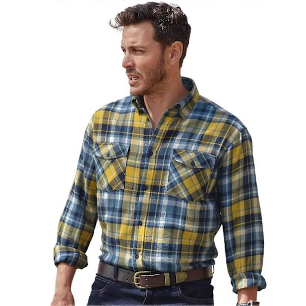 Atlas For Men Rutete Flanellskjorte for Menn